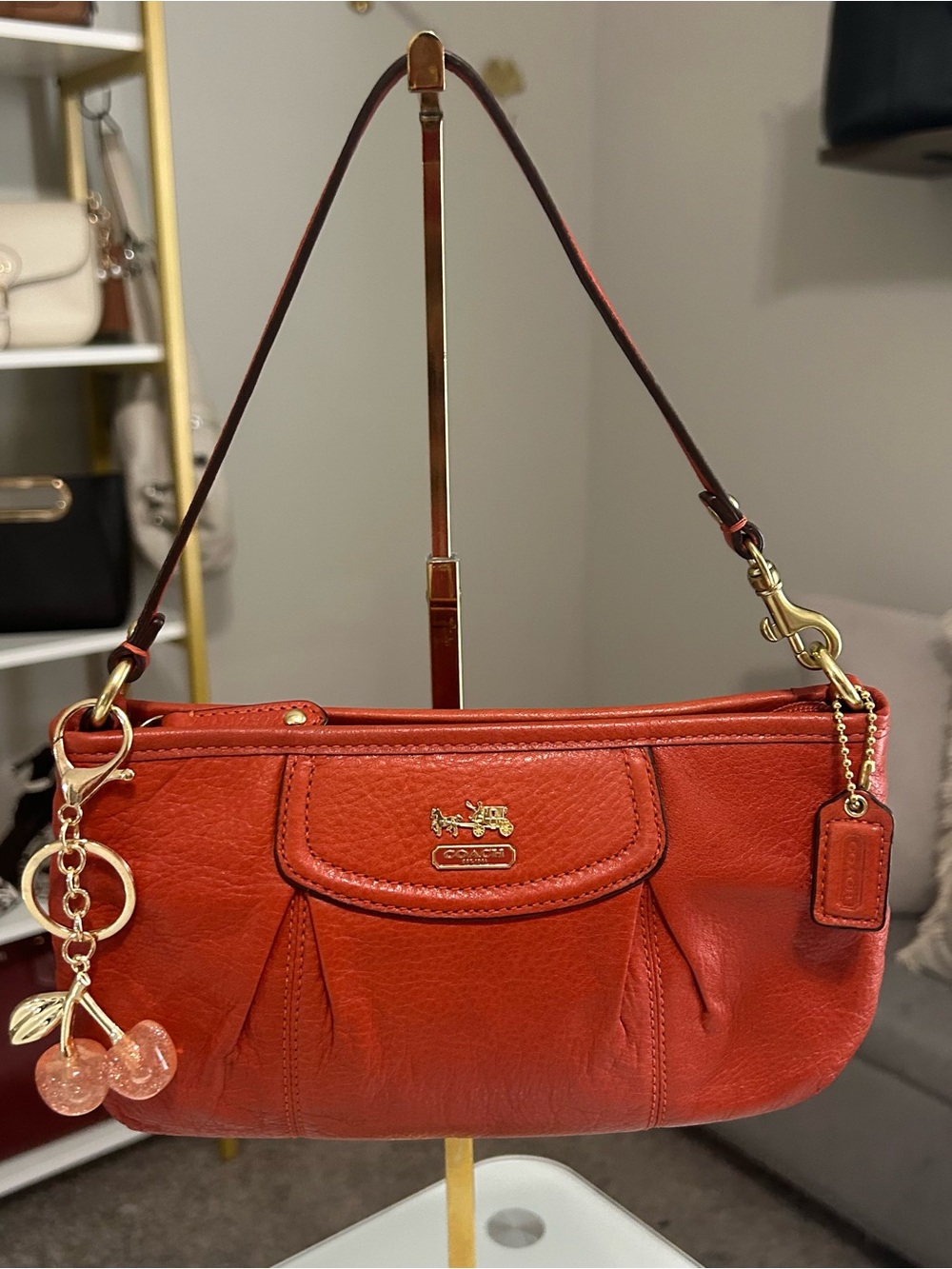 Coach Madison Pebbled Leather Convertible Wristlet/Purse